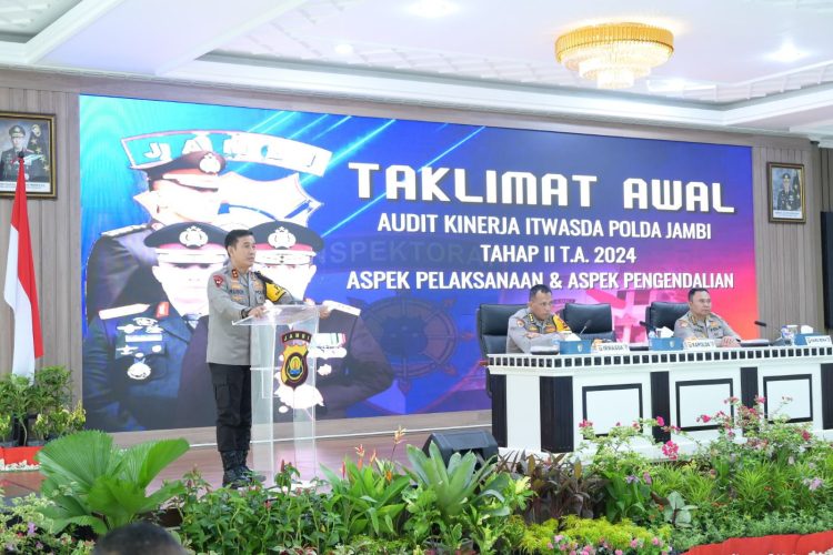 Kapolda Buka Taklimat Awal Audit Kinerja Itwasda Polda Jambi. (Foto : ist)