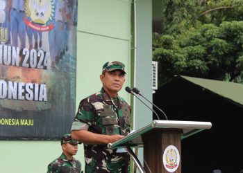 Semarak HUT Ke-79 TNI, Korem Gapu Gelar Lomba PBB Tingkat SLTA sederajat. (Foto : ist)