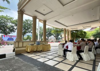 Polda Jambi Nobar Pelantikan Presiden - Wapres RI. (Foto : ist)