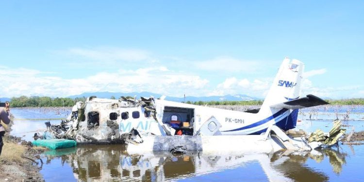 Identifikasi Korban Pesawat Jatuh, Polda Gorontalo Kerahkan Tim Inafis. (Foto : ist)