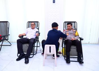 Bidhumas Polda Jambi Gelar Donor Darah. (Foto : ist)