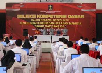 Sekjen Kemenkumham Ajak Peserta SKD CPNS untuk Memberikan Usaha Terbaik. (Foto : ist)