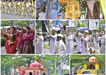 Syiar Islam dan Keragaman Potensi Daerah Ditampilkan Pada Pawai Ta'aruf MTQ Ke-54 Tingkat Kota Jambi. (Foto : ist)