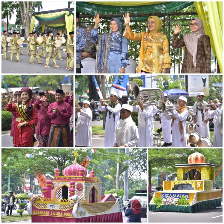 Syiar Islam dan Keragaman Potensi Daerah Ditampilkan Pada Pawai Ta'aruf MTQ Ke-54 Tingkat Kota Jambi. (Foto : ist)