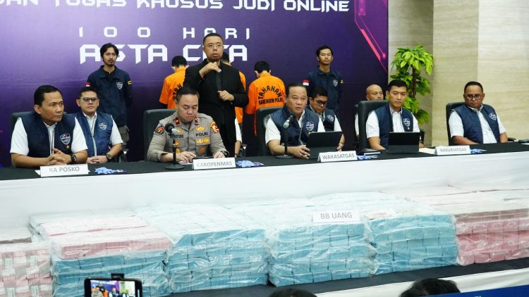 Sita Rp78,1 Miliar dari Judol Internasional, Komitmen Polri atas Asta Cita Presiden Prabowo. (Foto : ist)