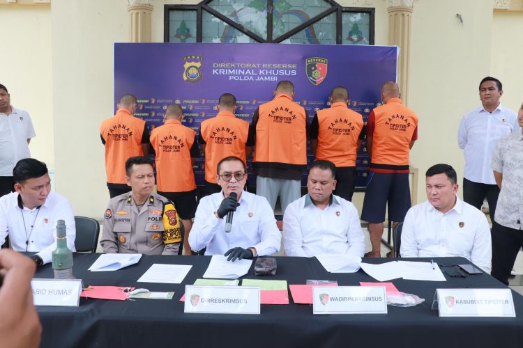 Ditreskrimsus Polda Jambi Bongkar Penyalahgunaan BBM Subsidi. (Foto : ist)