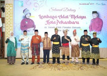 Tingkatkan Sinergi Serumpun Adat Melayu, LAM Pekanbaru Kunjungi LAM Tanah Pilih Pusako Batuah Kota Jambi. (Foto : ist)