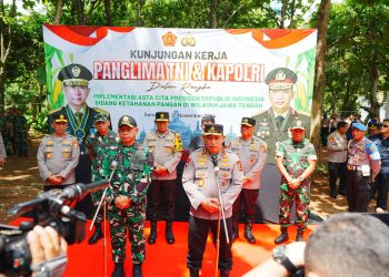 Kapolri-Panglima TNI Tinjau Kesiapan Program Ketahanan Pangan di Jateng. (Foto : ist)
