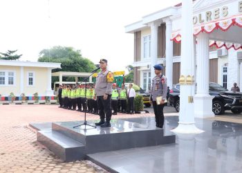 Wakapolda Jambi Cek Kesiapan Personel Pengamanan TPS Pilkada Serentak. (Foto : ist)