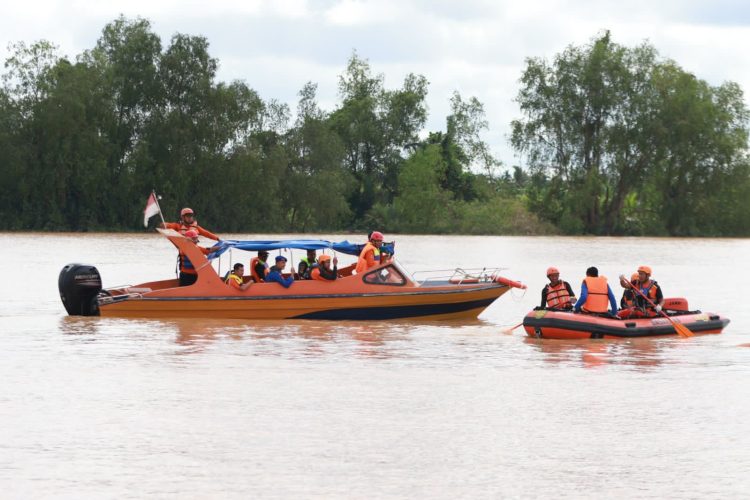 Kantor SAR Jambi Gelar Latsargab Kecelakaan Kapal. (Foto : ist)