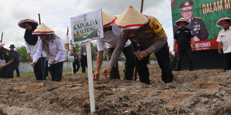 Dukung Asta Cita Presiden, Polda Kalteng Launching Gugus Tugas Ketahanan Pangan. (Foto : ist)