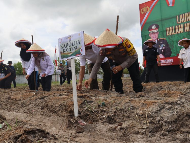 Dukung Asta Cita Presiden, Polda Kalteng Launching Gugus Tugas Ketahanan Pangan. (Foto : ist)