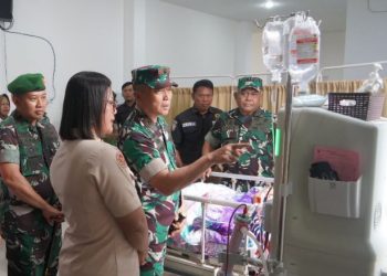 Danrem Gapu Tinjau Pelayanan Kesehatan Prajurit di Denkesyah. (Foto : ist)