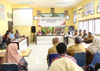 Pertamina EP Jambi Dukung Percepat Penurunan Stunting di Kumpeh Ulu dengan PMT. (Foto : ist)