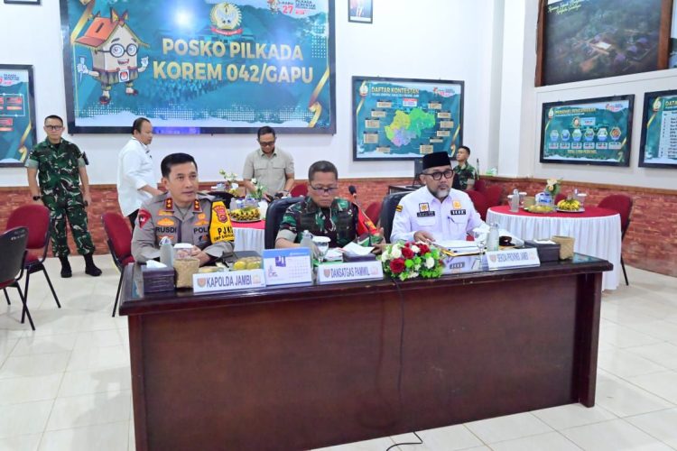 Kapolda Jambi Ikuti Zoom Meeting Siaga Monitoring Pilkada Serentak 2024. (Foto : ist)