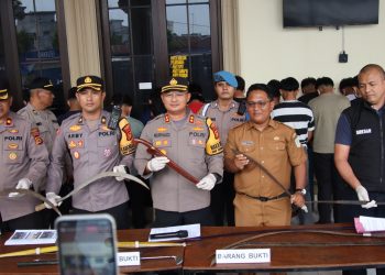 Satreskrim Polresta Jambi Berhasil Amankan 32 Pelaku Tawuran Antar Kelompok Pelajar. (Foto : ist)