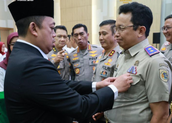 Kepala BPN Provinsi Jambi Agustin Iterson Samosir terima pin emas Menteri ATR/Kepala BPN RI. (Foto : ist)
