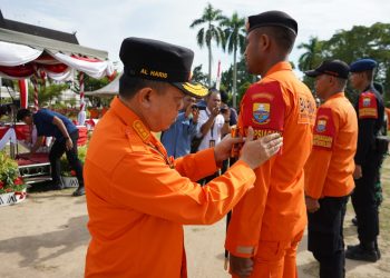 Pimpin Apel Kesiapsiagaan Bencana, Gubernur Al Haris: Pemerintah Harus Cepat Tanggap dan Responsif. (Foto : ist)