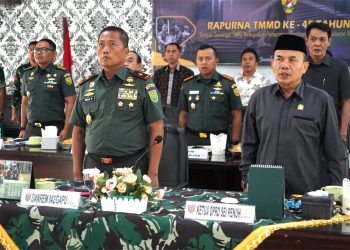 Danrem Gapu Ikuti Rapat Purna TMMD ke-45 Tahun 2024. (Foto : ist)