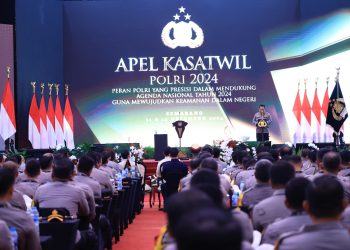 Apel Kasatwil Polri Dihadiri Presiden Prabowo. (Foto : ist)