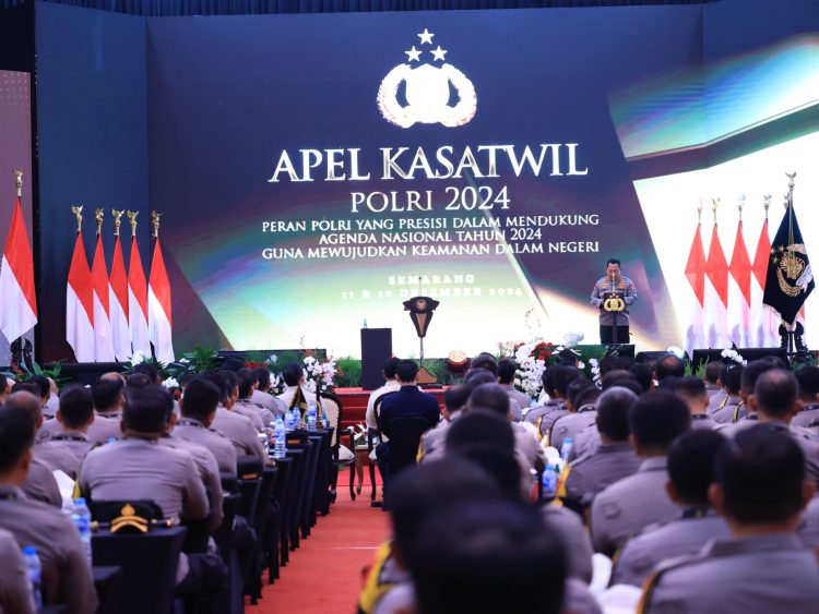 Apel Kasatwil Polri Dihadiri Presiden Prabowo. (Foto : ist)