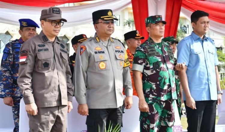 Karo Ops Polda Jambi Ikuti Apel Kesiapsiagaan Bencana. (Foto : ist)