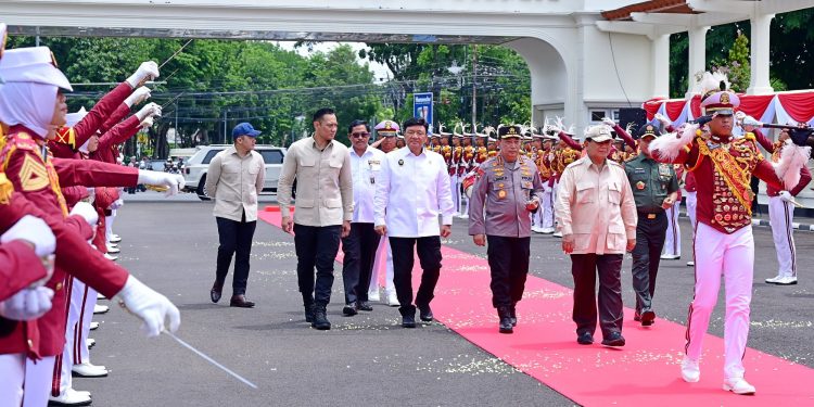 Presiden Prabowo Disambut Meriah di Pembukaan Apel Kasatwil Polri 2024. (Foto : ist)