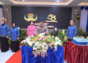Polda Jambi Gelar Syukuran HUT Ke-53 Korpri. (Foto : ist)