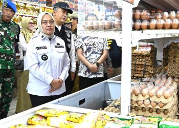 Pastikan Harga Stabil dan Stok Tersedia Saat Nataru, Pj Wali Kota Jambi Sidak Pasar, Ritel Modern dan Gudang Sembako. (Foto : ist)