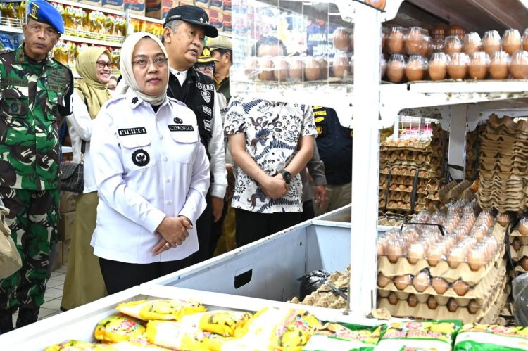 Pastikan Harga Stabil dan Stok Tersedia Saat Nataru, Pj Wali Kota Jambi Sidak Pasar, Ritel Modern dan Gudang Sembako. (Foto : ist)