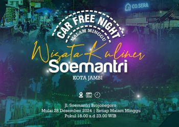 Terapkan Car Free Night Setiap Akhir Pekan di Kawasan Jalan Soemantri, Ini Penjelasan Pemkot Jambi. (Foto : ist)