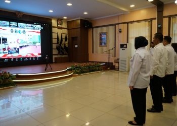 Gelar Apel Bersama Awal Tahun 2025 Menko Bidang Hukum, HAM, Imigrasi dan Pemasyarakatan Sampaikan 8 Pesan. (Foto : ist)