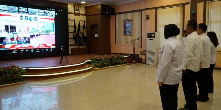 Gelar Apel Bersama Awal Tahun 2025 Menko Bidang Hukum, HAM, Imigrasi dan Pemasyarakatan Sampaikan 8 Pesan. (Foto : ist)