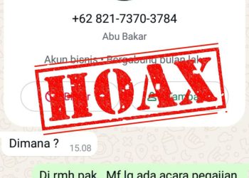 HOAX! Ada Akun WA Mengatasnamakan Kadis Kominfo Kota Jambi. (Foto : ist)