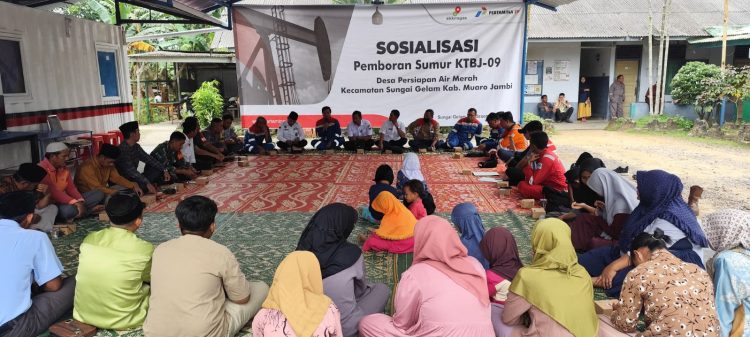 Bersiap Lakukan Pemboran Sumur KTBJ-09, Pertamina EP Jambi Field Gelar Sosialisasi dan Syukuran. (Foto : ist)