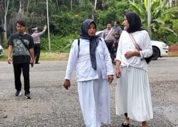 Semangatnya Mengalahkan Kaum Adam, Inilah Potret Nakes Hamil Saat Aksi Damai PPPK. (Foto : Yazdi - sinarjambi.com)