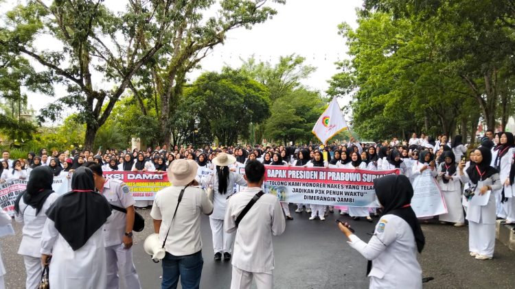 Tolak Paruh Waktu, Besok Nakes Merangin Bergerak Ke Jakarta Perjuangkan PPPK Penuh Waktu. (Foto : ist)