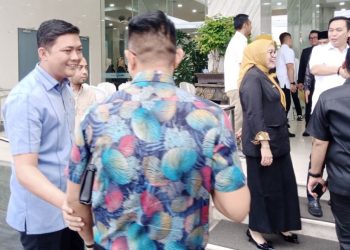 M Hafiz menghadiri syukuran HUT ke-62 Bank Jambi. (Foto : Rolan - sinarjambi.com)