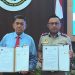 Penandatanganan Perpanjangan PKS antara Kantor Wilayah BPN Provinsi Kalteng dengan Kejati Kalteng serta Kantor Pertanahan Kabupaten/Kota se-Kalteng dengan Kejari se-Kalteng, Selasa 4 Februari 2024. (Foto : BPN Palangka Raya)