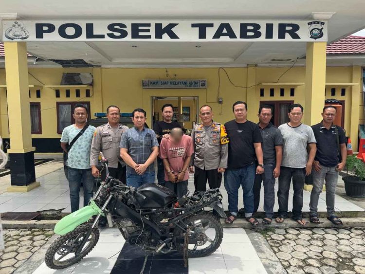 Polsek Tabir Amankan Pencuri Motor. (Foto : ist)