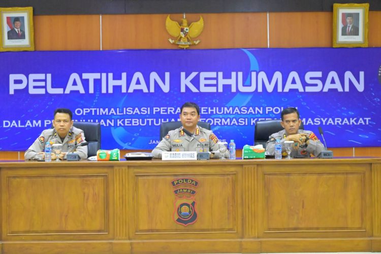 Bidhumas Polda Jambi Gelar Pelatihan Kehumasan. (Foto : ist)