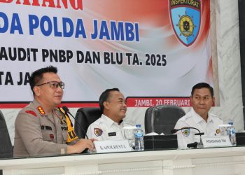 Kapolresta Jambi Terima Tim Audit Itwasda Polda Jambi. (Foto : ist)