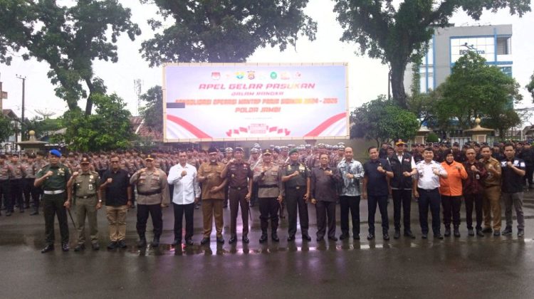 Apel konsolidasi Operasi Mantap Praja tahun 2024-2025 di Mapolda Jambi. (Foto : Rolan - sinarjambi.com)