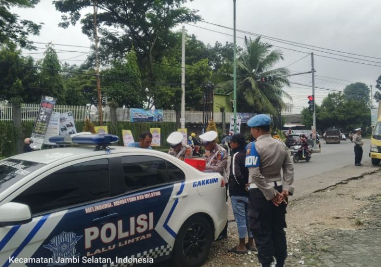 Patroli Hunting Ops Keselamatan 2025 di Kota Jambi Jaring 27 Pelanggar Lalu Lintas. (Foto : ist)