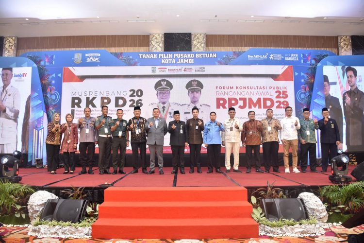 Usung Tema Transformasi Pembangunan Untuk Pertumbuhan dan Keberlanjutan, Musrenbang RKPD Kota Jambi Tahun 2026 Berjalan Sukses. (Foto : ist)