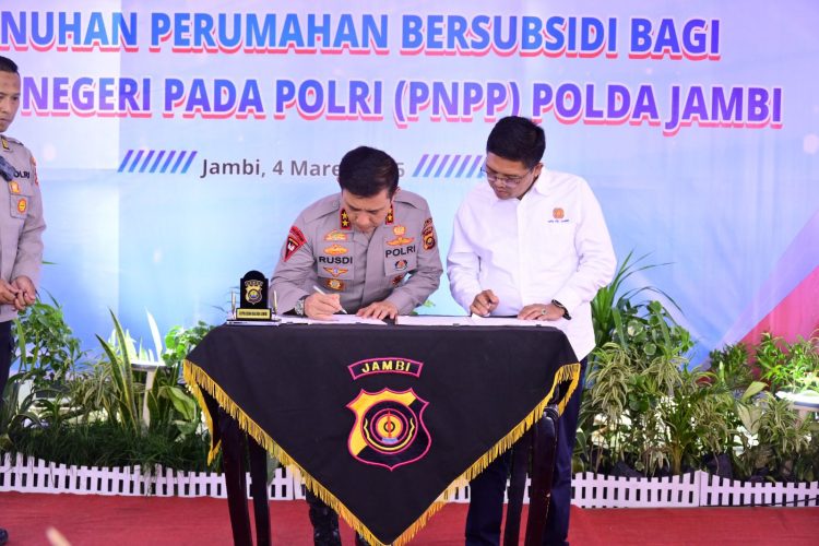 Polda Jambi - REI Teken MoU Terkait Rumah Subsidi bagi PNPP. (Foto : ist)