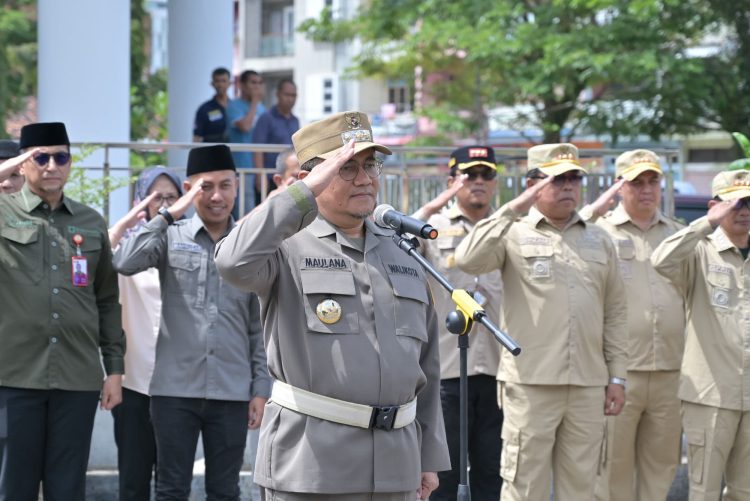 Wali Kota Jambi Pimpin Apel, Dorong Tim Terpadu Tertibkan Gepeng - Anjal Secara Humanis. (Foto : ist)