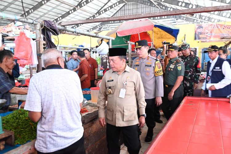 Kapolda Dampingi Gubernur Jambi Cek Harga Pangan. (Foto : ist)