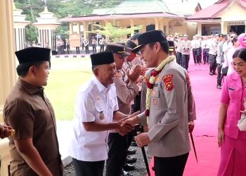 Wabup sambut kunker Kapolda Jambi di Merangin. (Foto : ist)