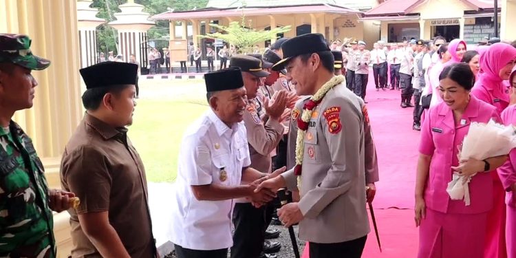 Wabup sambut kunker Kapolda Jambi di Merangin. (Foto : ist)